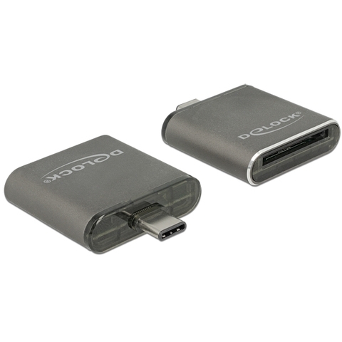 DeLOCK USB Type-C SDHC / SDXC UHS-II / MMC Single Slot kaartlezer