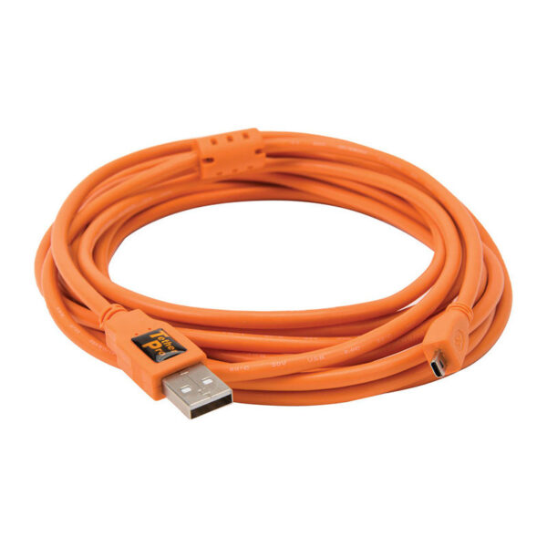 Tether Tools TetherPro USB 2.0 A to Mini-B 8 pin, 4.6m Oranje
