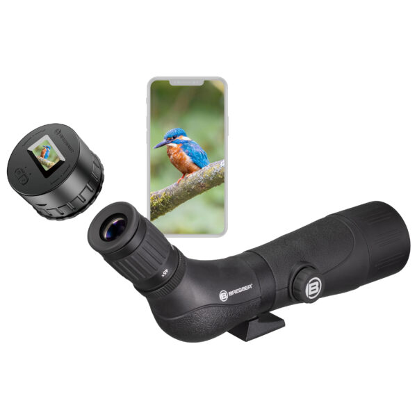 BRESSER Spektar 15-45x60 spottingscope incl. WiFi-oculaircamera met display