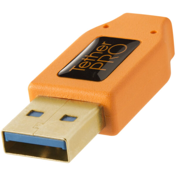 Tether Tools TetherPro USB 3.0 A male naar Micro B Right Angle - 15' Oranje