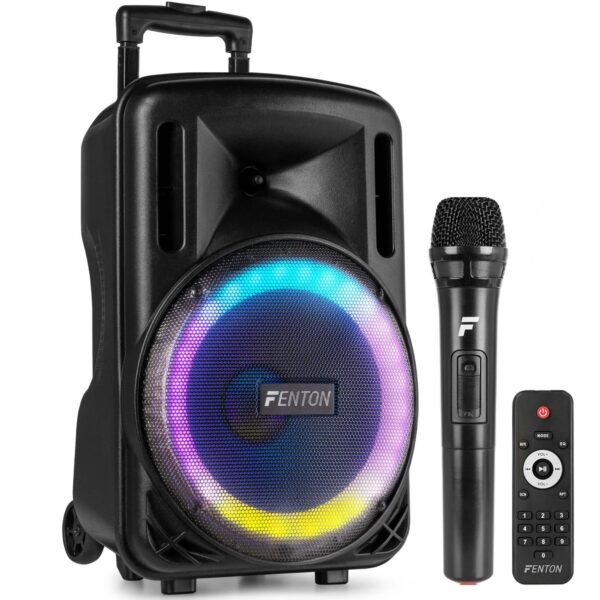 Retourdeal - Fenton FT10LED MK2 party speaker met Bluetooth - Karaoke