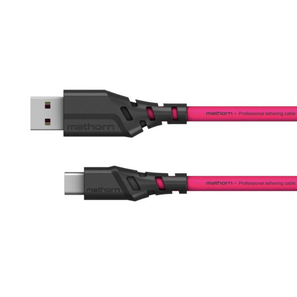 Mathorn Tethering kabel USB-A naar USB-C Magenta 5m