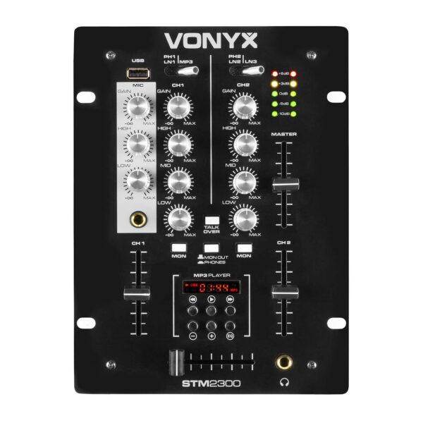 Retourdeal - Vonyx STM-2300 Mixer 2-Kanaals / USB MP3