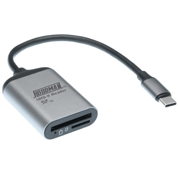 Hoodman Steel SD & Micro SD UHS-II enabled USB 3.2 Gen 1 geheugenkaartlezer