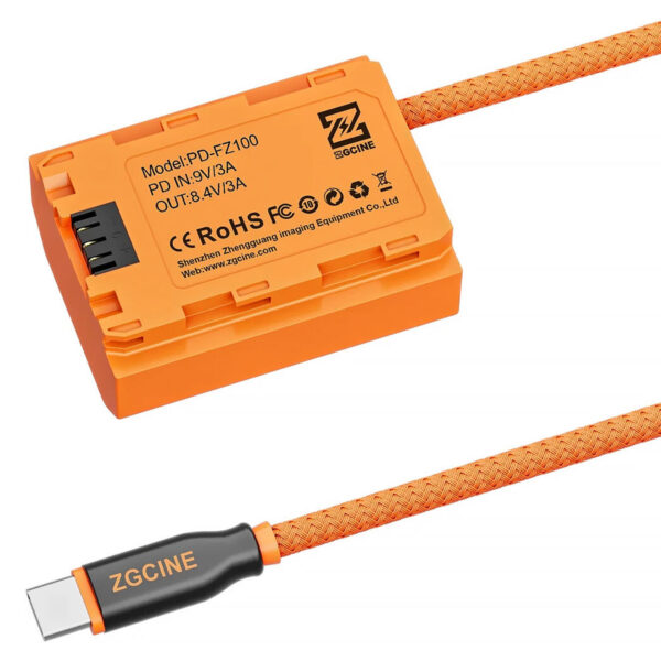 ZGCINE USB-C to NP-FZ100 Dummy Battery Cable