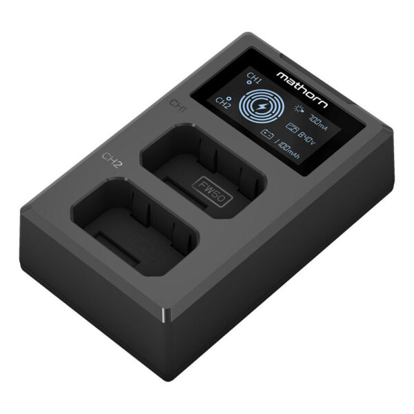 Mathorn dual charger MBC-D120 USB-C for Sony NP-FW50