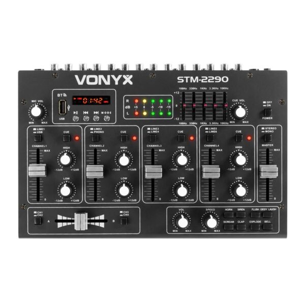 Retourdeal - DJ Mixer met Bluetooth, MP3 & geluidseffecten STM2290 van