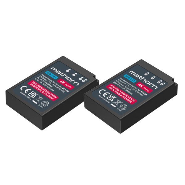 Mathorn MB-141 accu USB-C (OM SYSTEM BLS-50) 2-pack