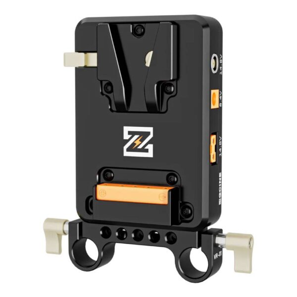 ZGCINE V-Mount plate/charger on 15mm rod mount