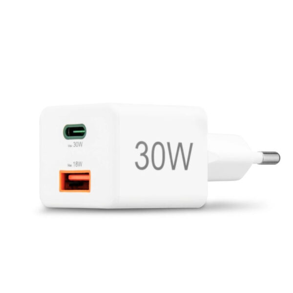 Hama 30W Snellader met USB-C en USB-A Wit