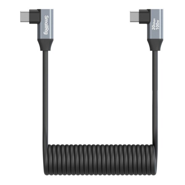 SmallRig 4793 USB-C Right Angled-to-Right Angled Coiled Data Cable