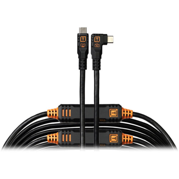 Tether Tools TetherPro Optima 10G USB-C Straight to Right Angle 9.4m Zwart
