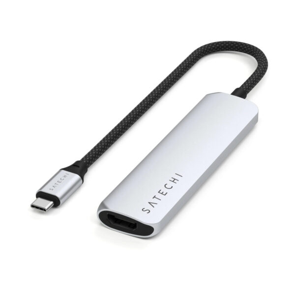 Satechi Slim USB-C 4-in-1 4K Adapter Silver