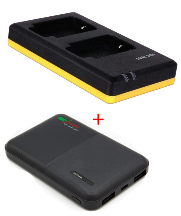 Powerpakket Deluxe: NP-BX1 duo oplader + 5000mAh Powerbank voor 2 Sony accu's NP-BX1