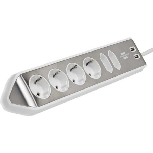 Brennenstuhl Estilo hoekstopcontact 4-voudig met USB-oplaadfunctie stekkerdoos