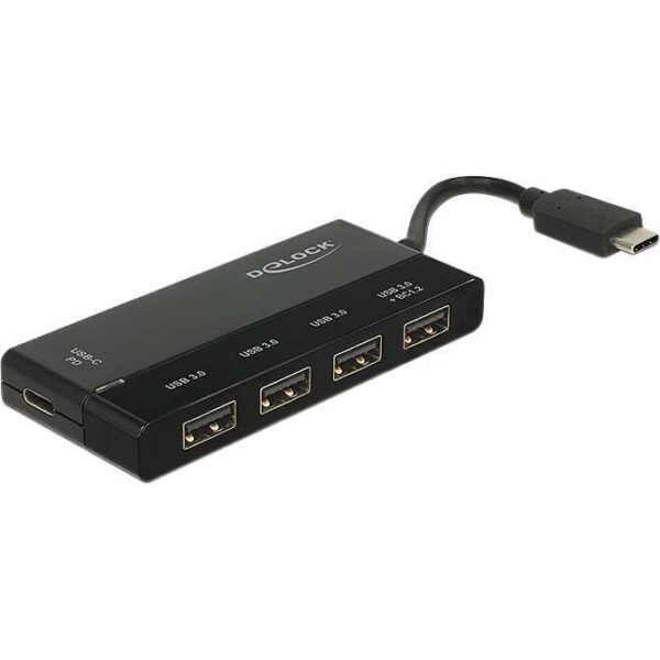 DeLOCK Externe USB 3.1 Gen 1 USB-C > 4x USB-A + 1x USB-C PD USB-hub