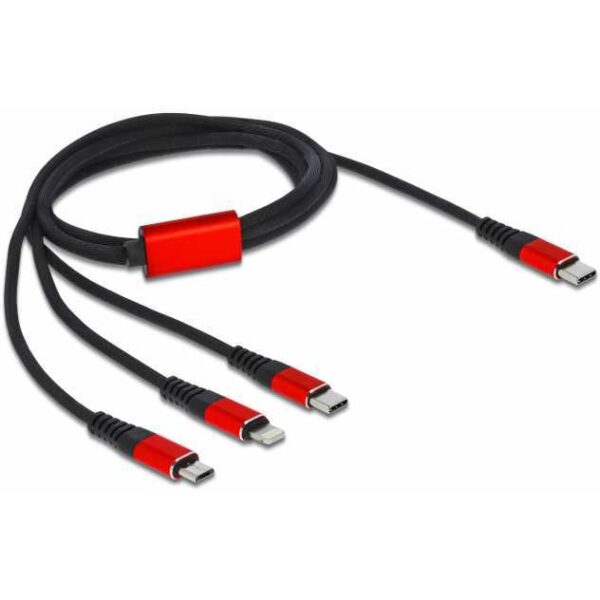 DeLOCK USB-oplaadkabel 3-in-1 USB-C naar Lightning + Micro USB + USB-C