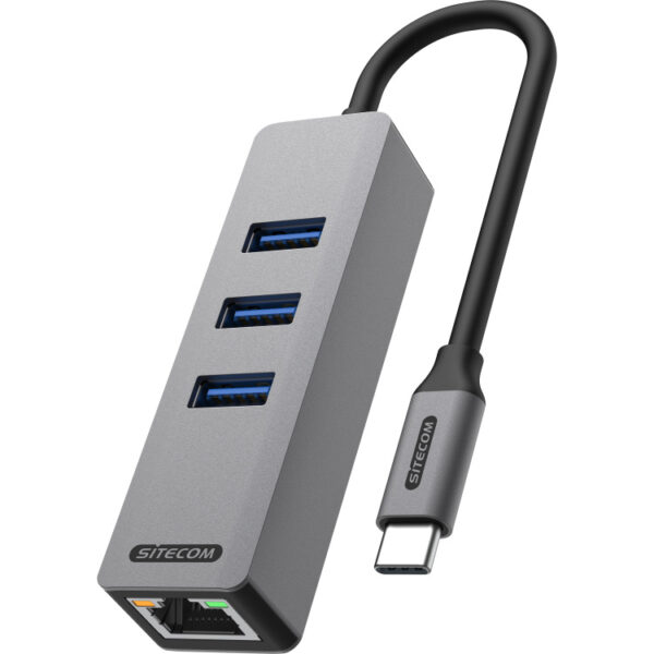 Sitecom USB-C naar Ethernet + 3x USB dockingstation