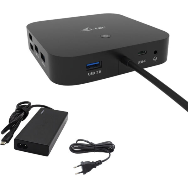 i-tec USB-C HDMI DP Docking Station with Power Delivery 65W + Universal Charger 77 W dockingstation