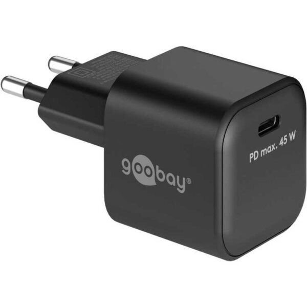 goobay USB-C PD GaN snellader Nano (45 W) oplader