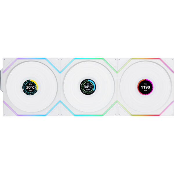 Lian Li UNI FAN TL120 LCD Reverse Blade Wireless Triple Pack case fan