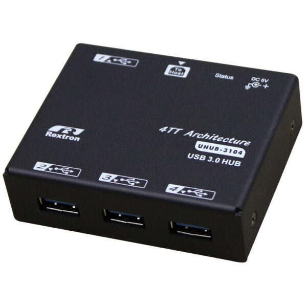 Rextron RX1016 Metalen USB 3.0 Hub 4-Poorts