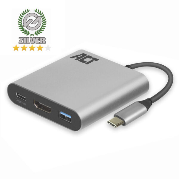 ACT AC7022 USB C naar HDMI 4K Adapter - USB A