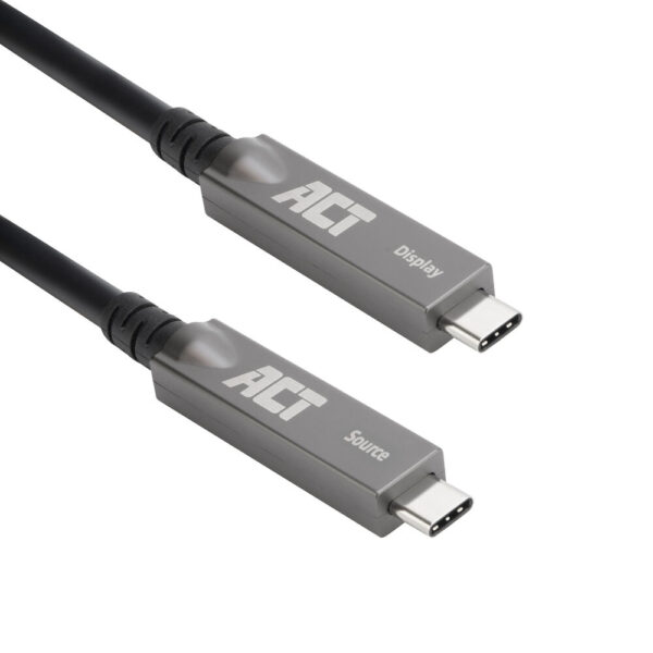 ACT AK4325 USB-C 3.2 Gen2 Active Optical Cable (AOC) | Touchpanels | Video/Data/Power | 4K @ 60Hz | PD 60Watt | 5 meter