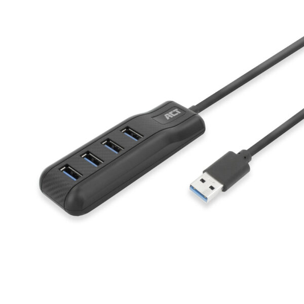 ACT AC6320 USB-A Hub 3.0 | 4x USB-A | 5Gbps | Zwart | Kabellengte 50 cm