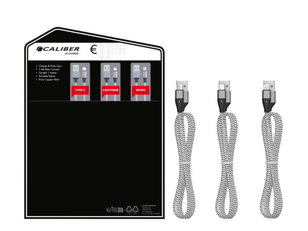 Kabel Display - 15 x USB-C - 15 x Lightning - 1 Meter per stuk
