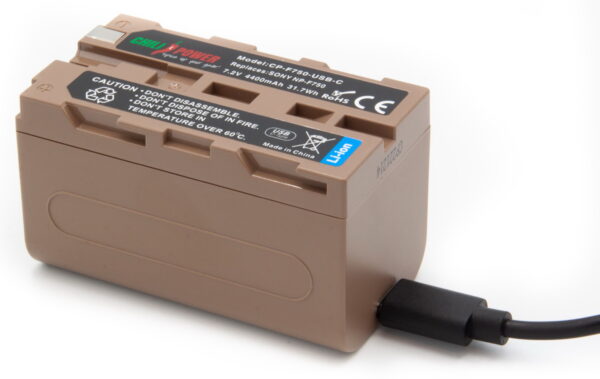 ChiliPower accu NP-F750 USB-C versie voor Sony - 4400mAh