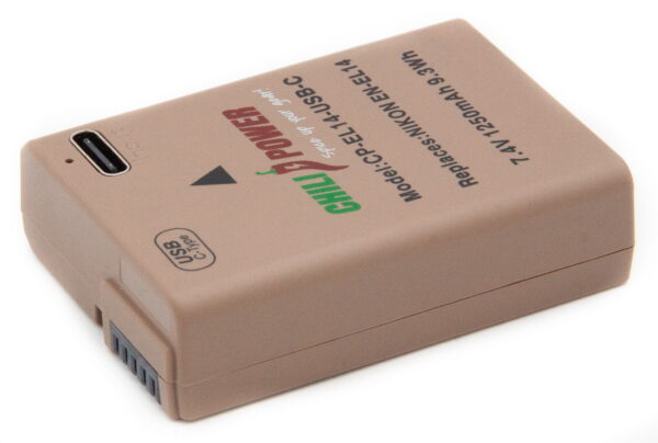 ChiliPower accu EN-EL14 USB-C versie voor Nikon - 1250mAh