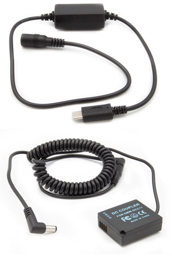 Dummy accu USB-C adapterset DMW-DCC11 accutype Panasonic DMW-BLE9 en DMW-BLG10
