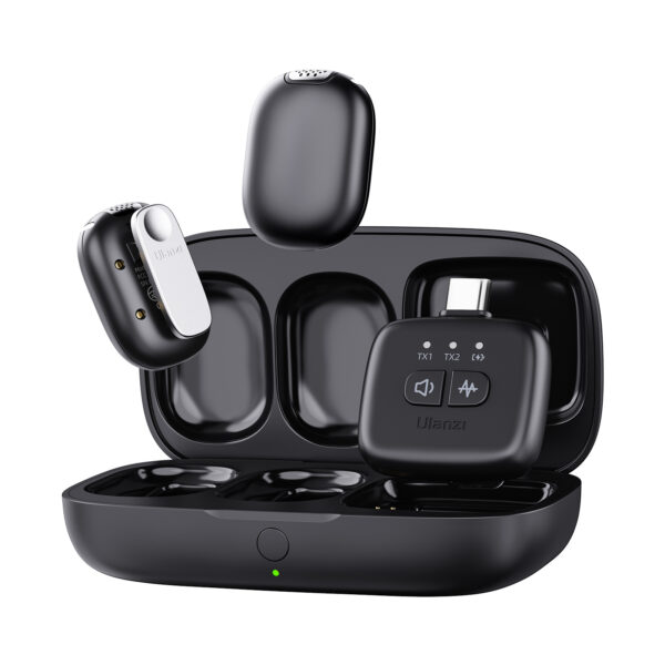 Ulanzi A30 TinyMic Draadloze microfoon-set - Zwart