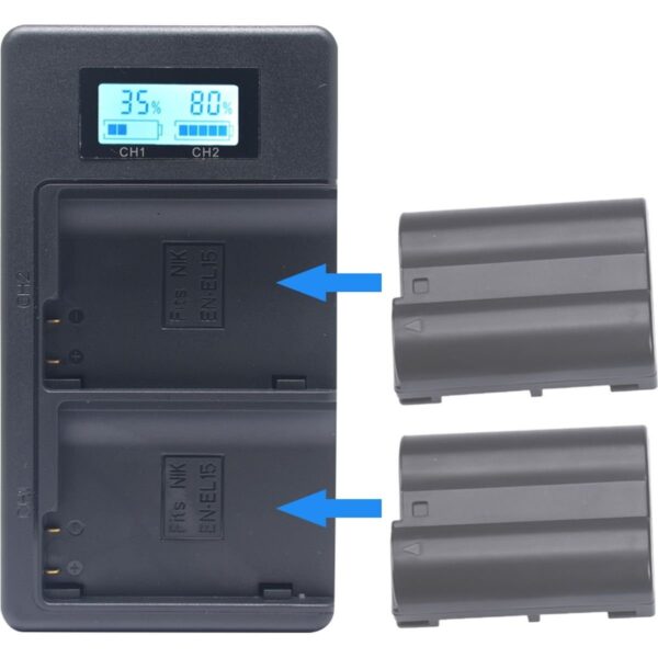 McoPlus Duocharger USB Nikon EN-EL15