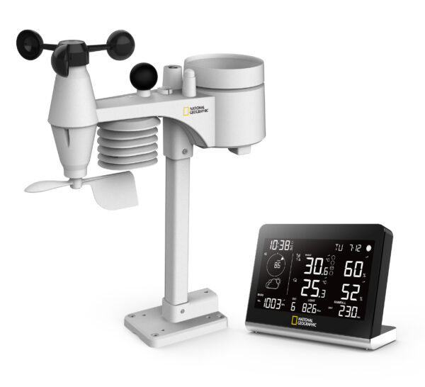 NATIONAL GEOGRAPHIC Draadloos weerstation SC met 8-in-1 buitensensor en kleurverandering