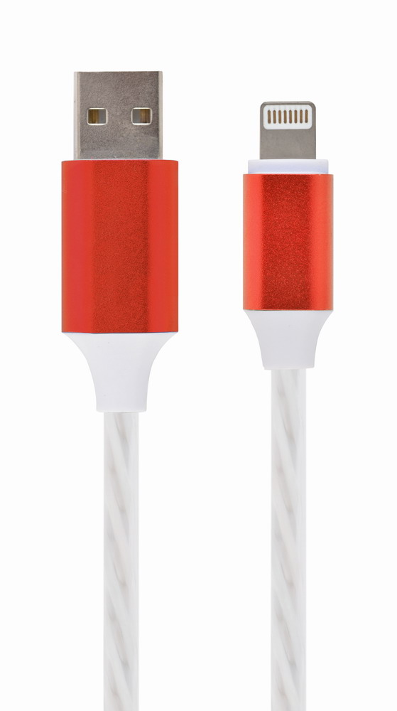 USB 8-pins laad- en datakabel met LED-lichteffect, 1m