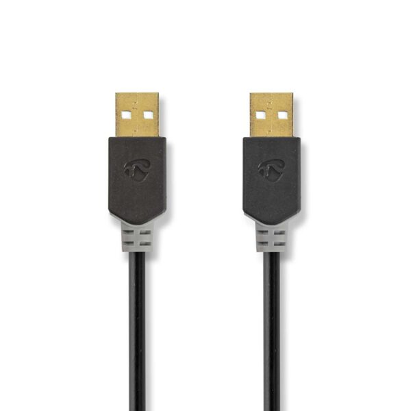 Kabel USB 2.0 | A male - A male | 2,0 m | Antraciet