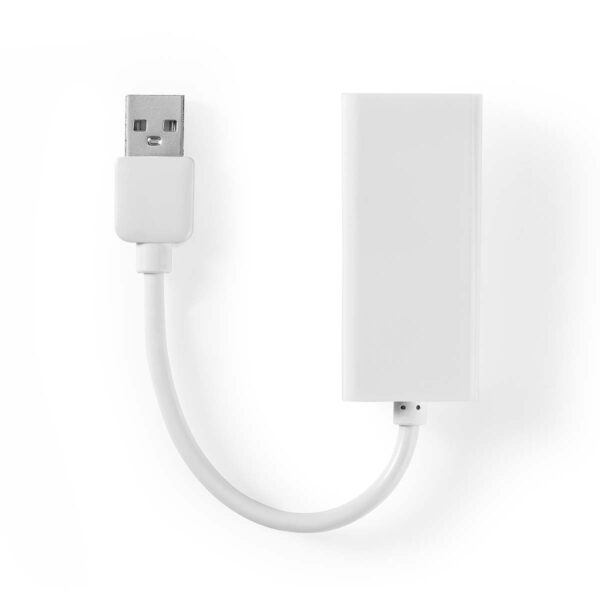 USB 2.0-Adapter | USB-A Male - RJ45 Female | 10/100 Mbit | 0,2 m | Wit