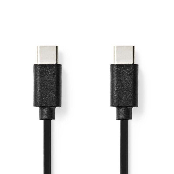 USB 2.0-Kabel | Type-C Male - Type-C Male | 1,0 m | Zwart