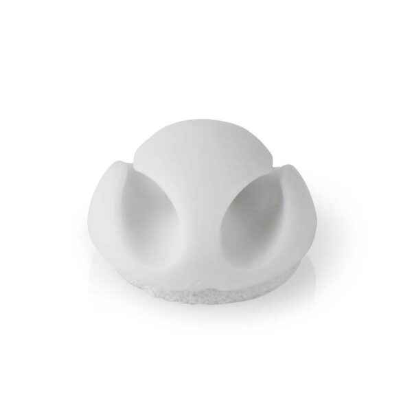 Kabelmanagement | Kabelclip | Vergrendeld | 6 Stuks | Maximale kabeldikte: 5 mm | TPE | Wit