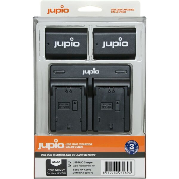 Jupio Value Pack: 2x Battery NP-FZ100 2040mAh + USB Dual Charger