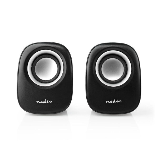 PC-Speaker | 2.0 | 12 W | 3,5 mm Jack | Zwart/Zilver