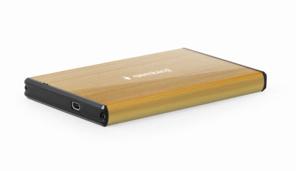 Externe HDD behuizing 2.5&apos; SATA USB3.0 Goud (brushed)