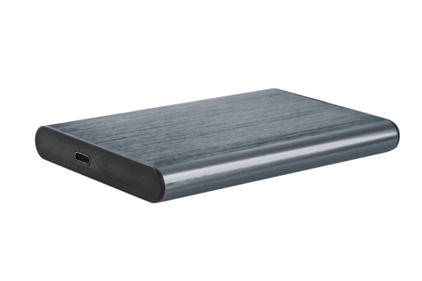 USB 3.1 2.5&apos; SATA HDD/SSD behuizing met USB-C poort, geborsteld aluminium, Grijs