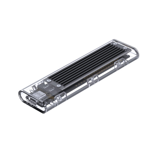 Externe behuizing voor M.2 drives, USB 3.1, transparant