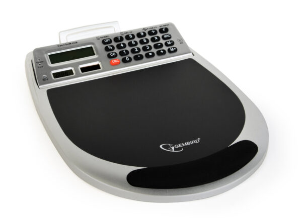 USB muismat met ingebouwde 3-poort hub, geheugenkaart lezer, calculator en thermometer