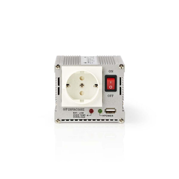 Stroomomvormer Gemodificeerde Sinusgolf | 12 V DC - 230 V AC | 300 W | 1x Schuko / 1x USB-Uitgang