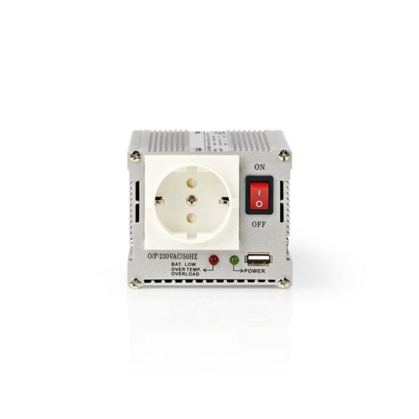 Stroomomvormer Gemodificeerde Sinusgolf | 24 V DC - 230 V AC | 300 W | 1x Schuko / 1x USB-Uitgang