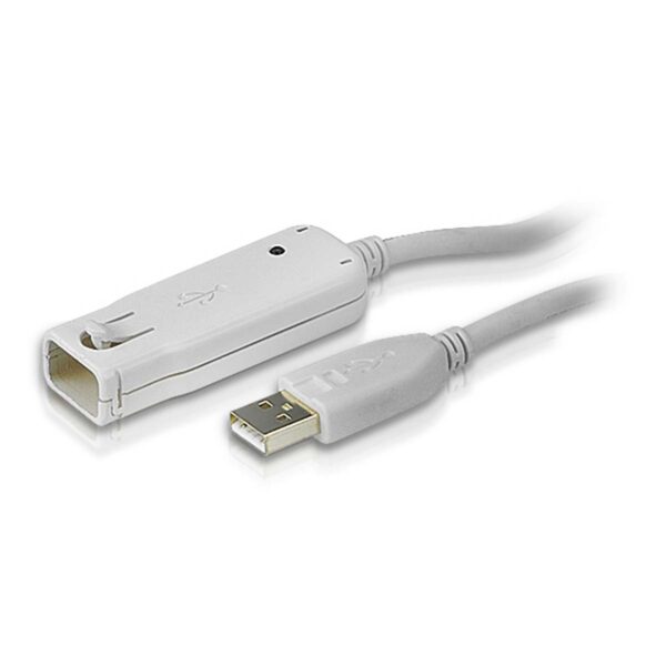 Actieve USB 2.0 Verlengkabel USB A Male - USB A Female 12 m Ivoor